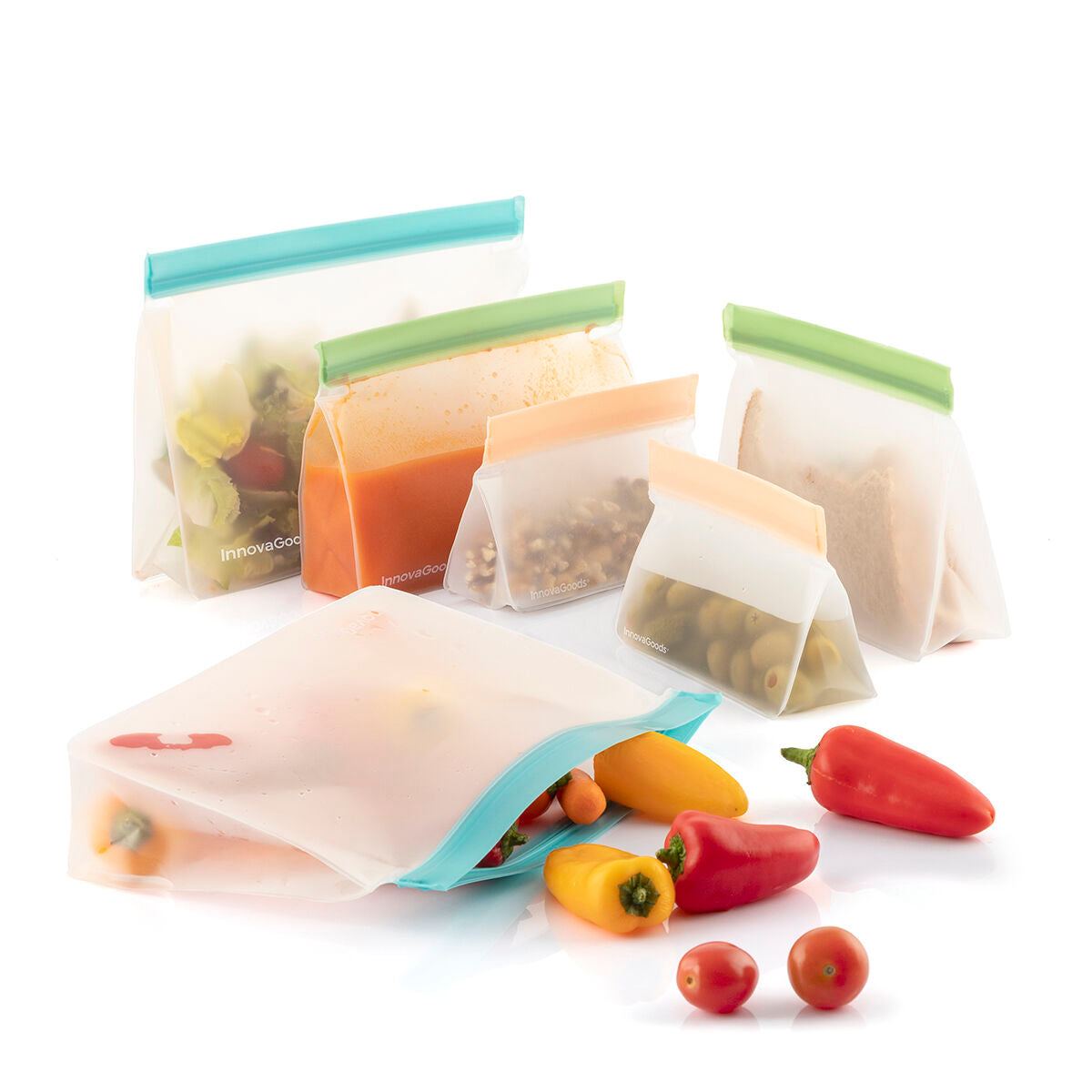 Lot de sacs réutilisables hermétiques Zags InnovaGoods 6 Unités