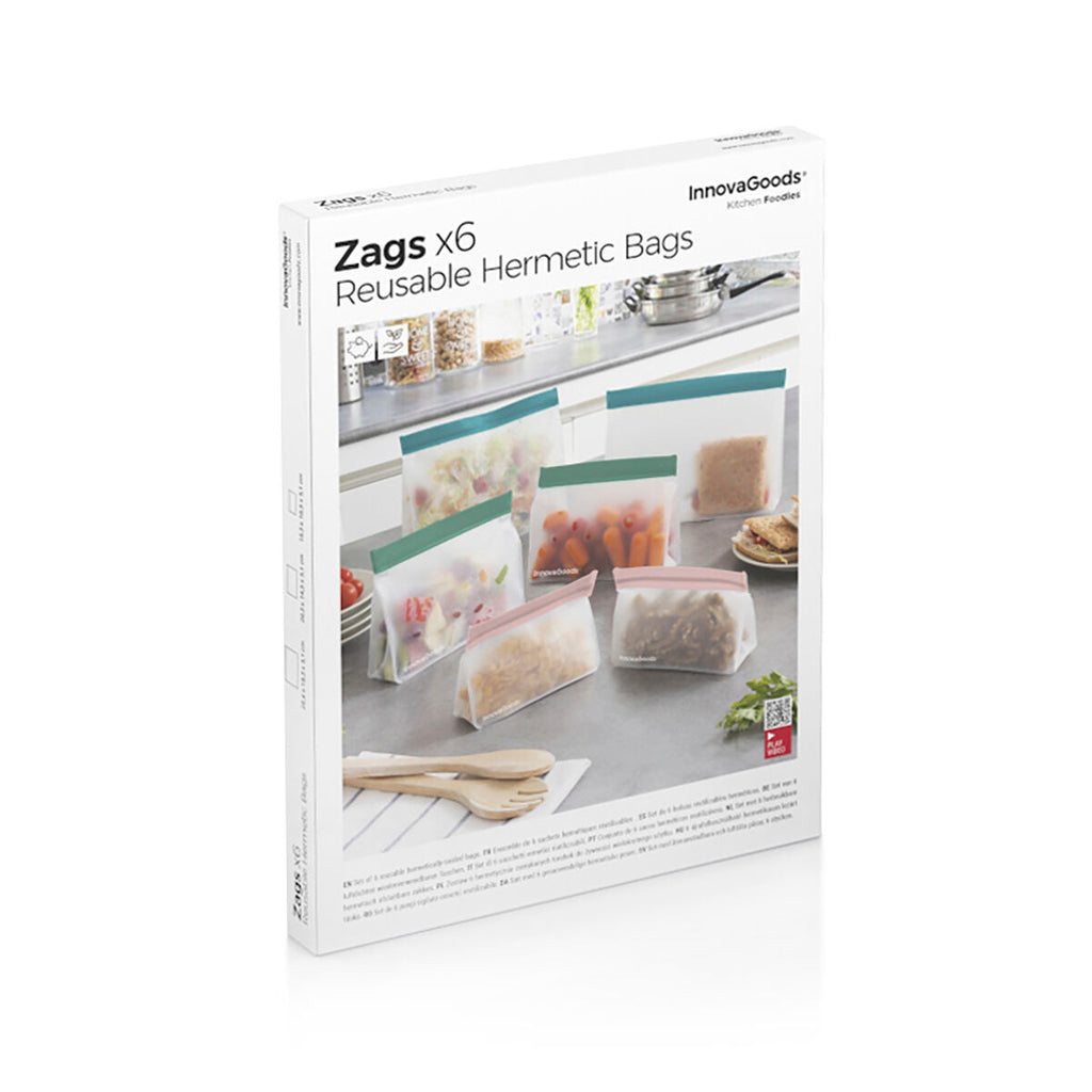 Lot de sacs réutilisables hermétiques Zags InnovaGoods 6 Unités